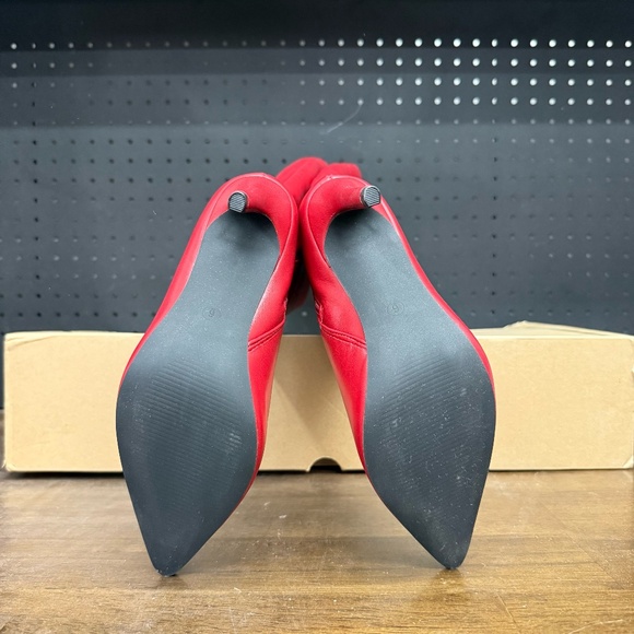 New W/ Box! Women's MIA Shoes Marysol Red Knee High Sexy Heeled Boots Size 6 - Picture 5 of 5